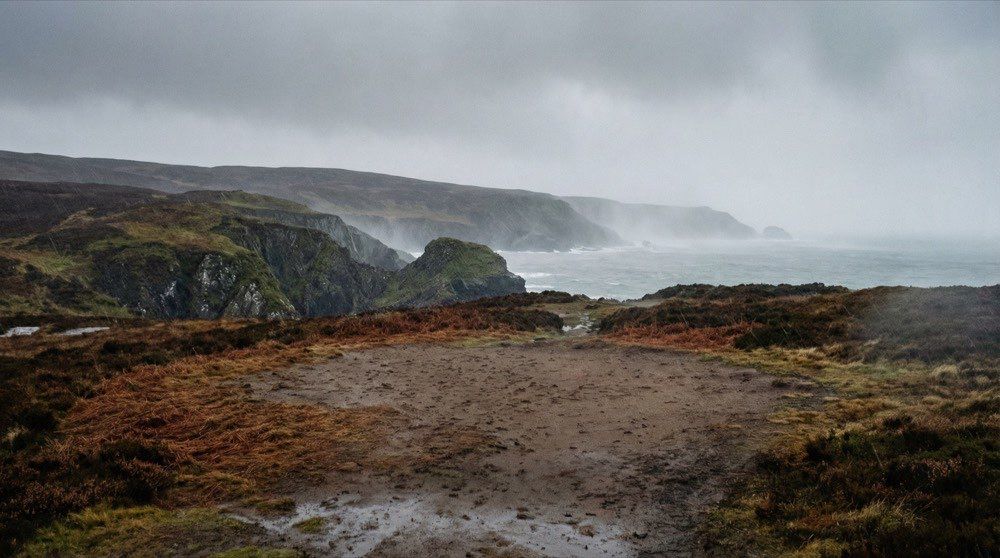 Sfeervolle landschap — kustrotsen